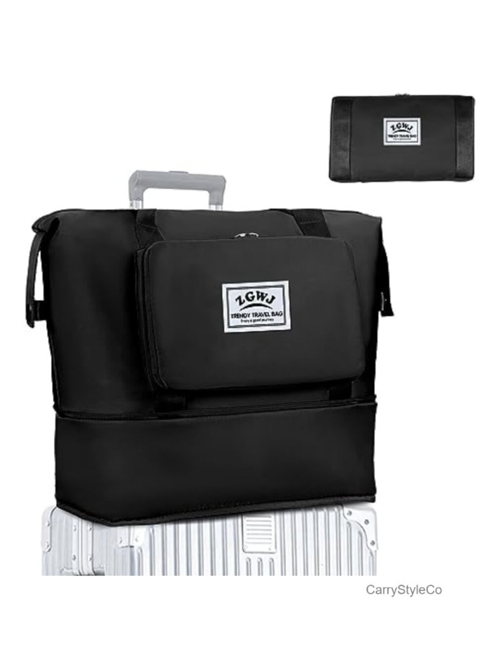 Expandable Travel Tote Weekender Bag Airplane Carry-On Trolley Sleeve